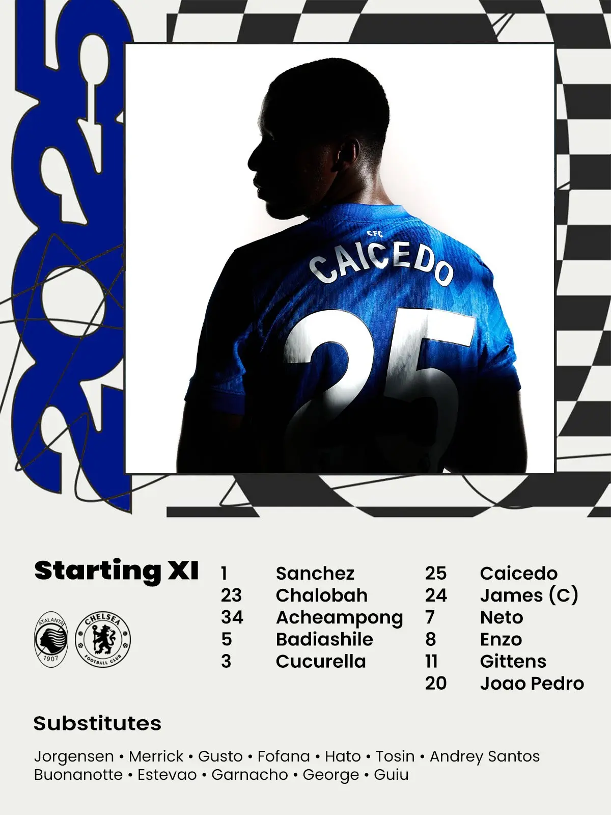 1-55 اعلام ترکیب چلسی مقابل آتالانتا