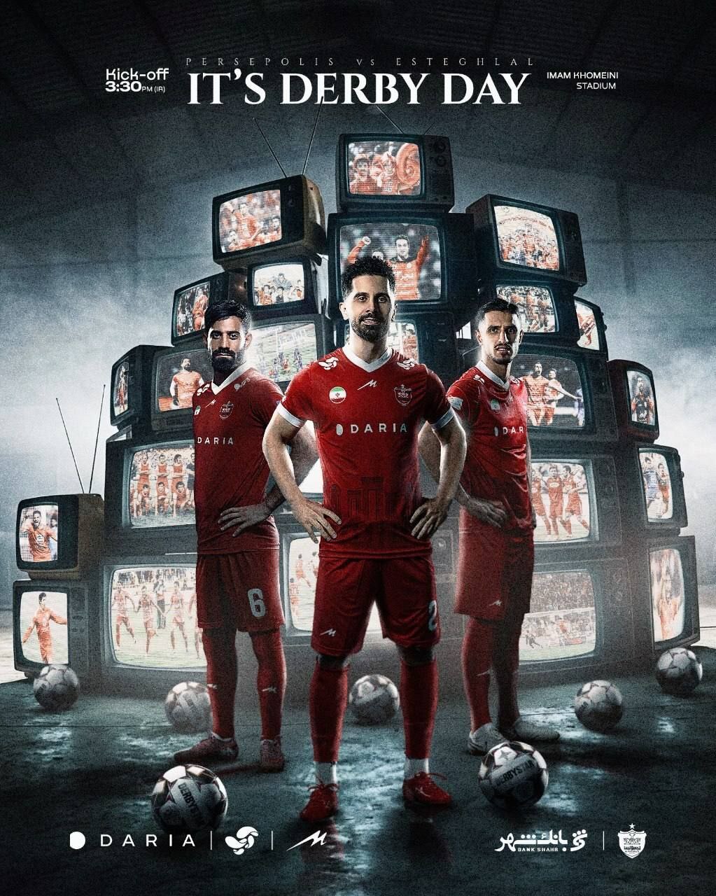پوستر باشگاه پرسپولیس برای بازی مقابل استقلال