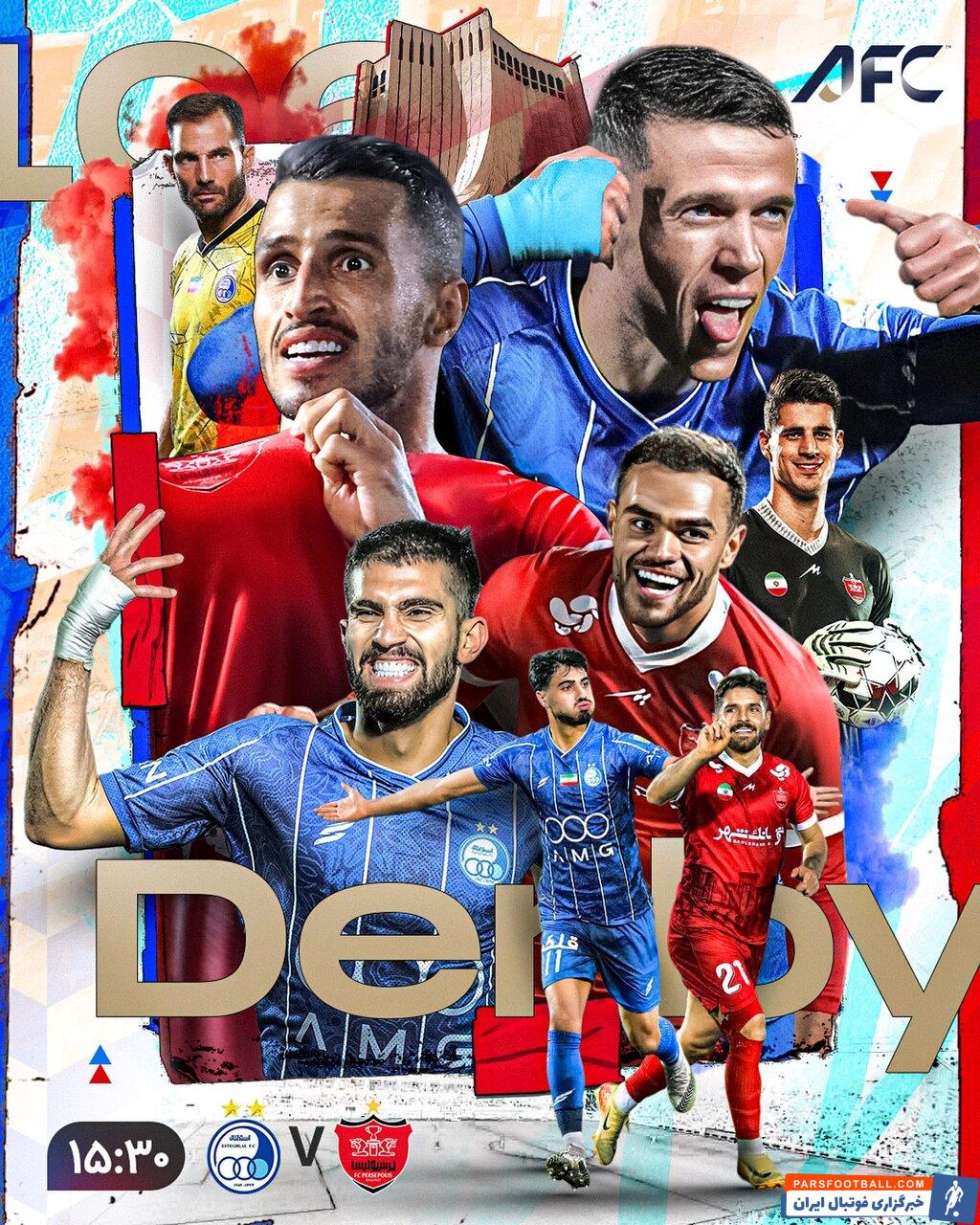 کنفدراسیون فوتبال آسیا پوستری برای دربی تهران منتشر کرد