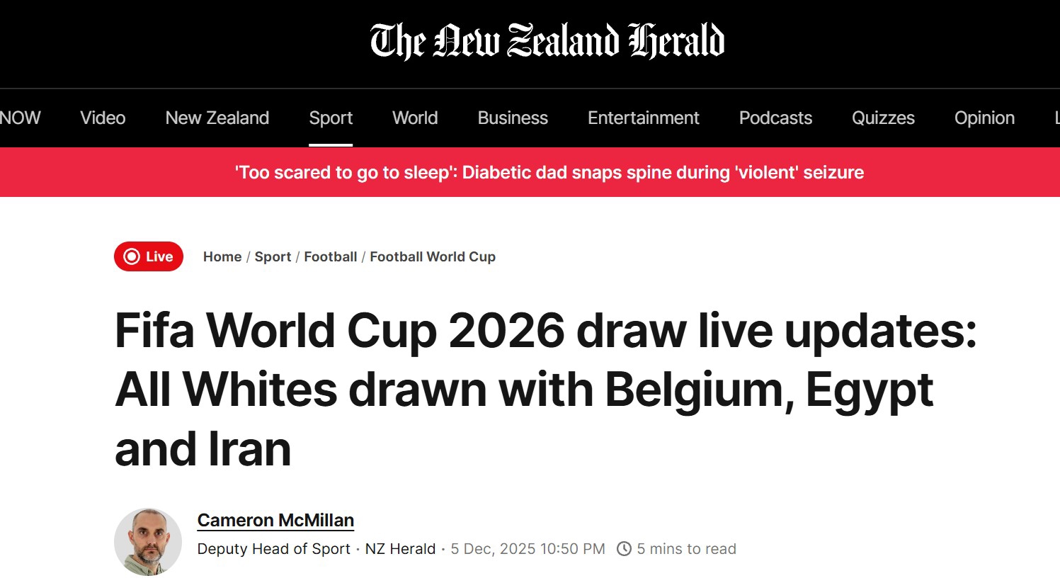30bzl2t38 عکس از گزارش رسانه نیوزیلندی از گروه جام جهانی