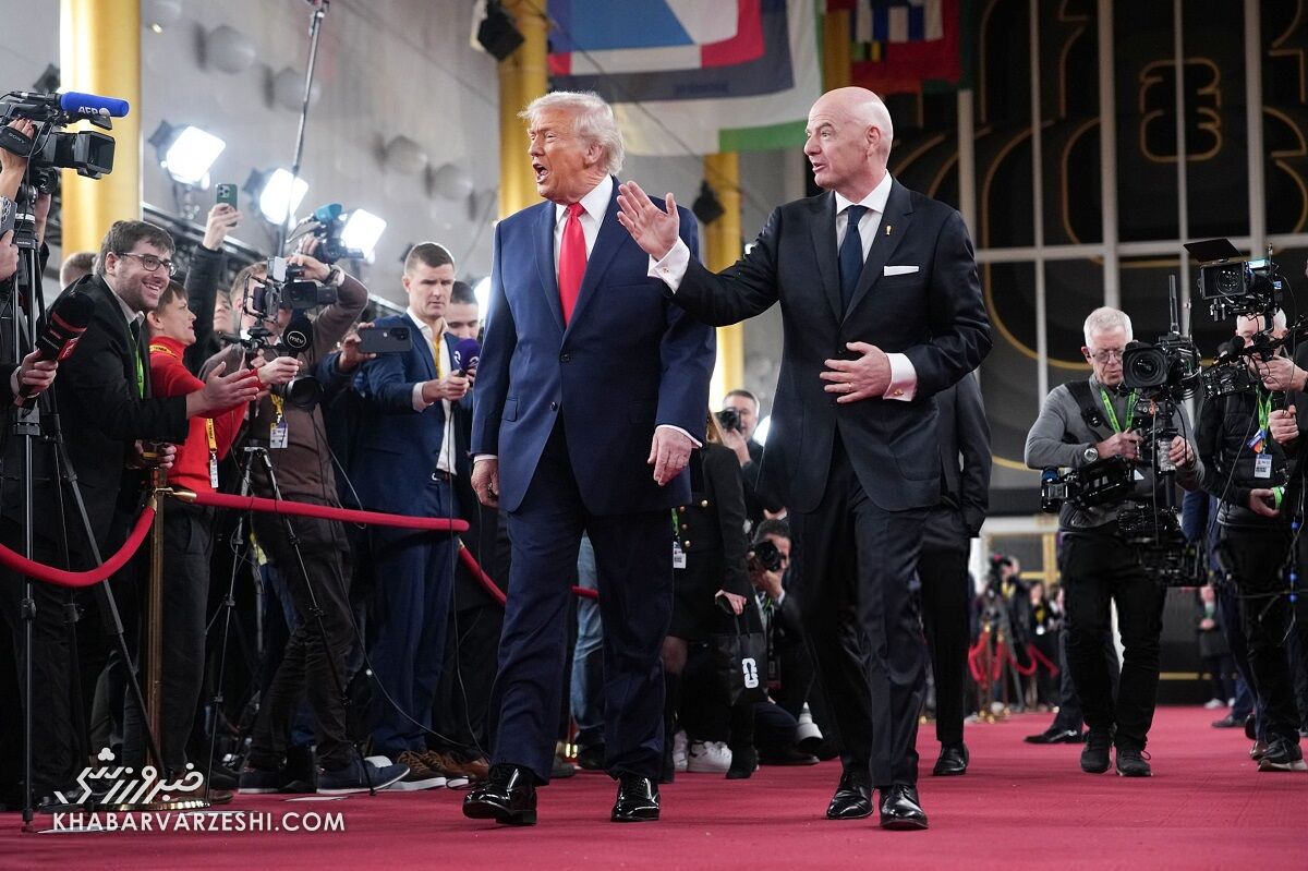 414938 جانی اینفانتینو و دونالد ترامپ در مراسم قرعهکشی جامجهانی ۲۰۲۶