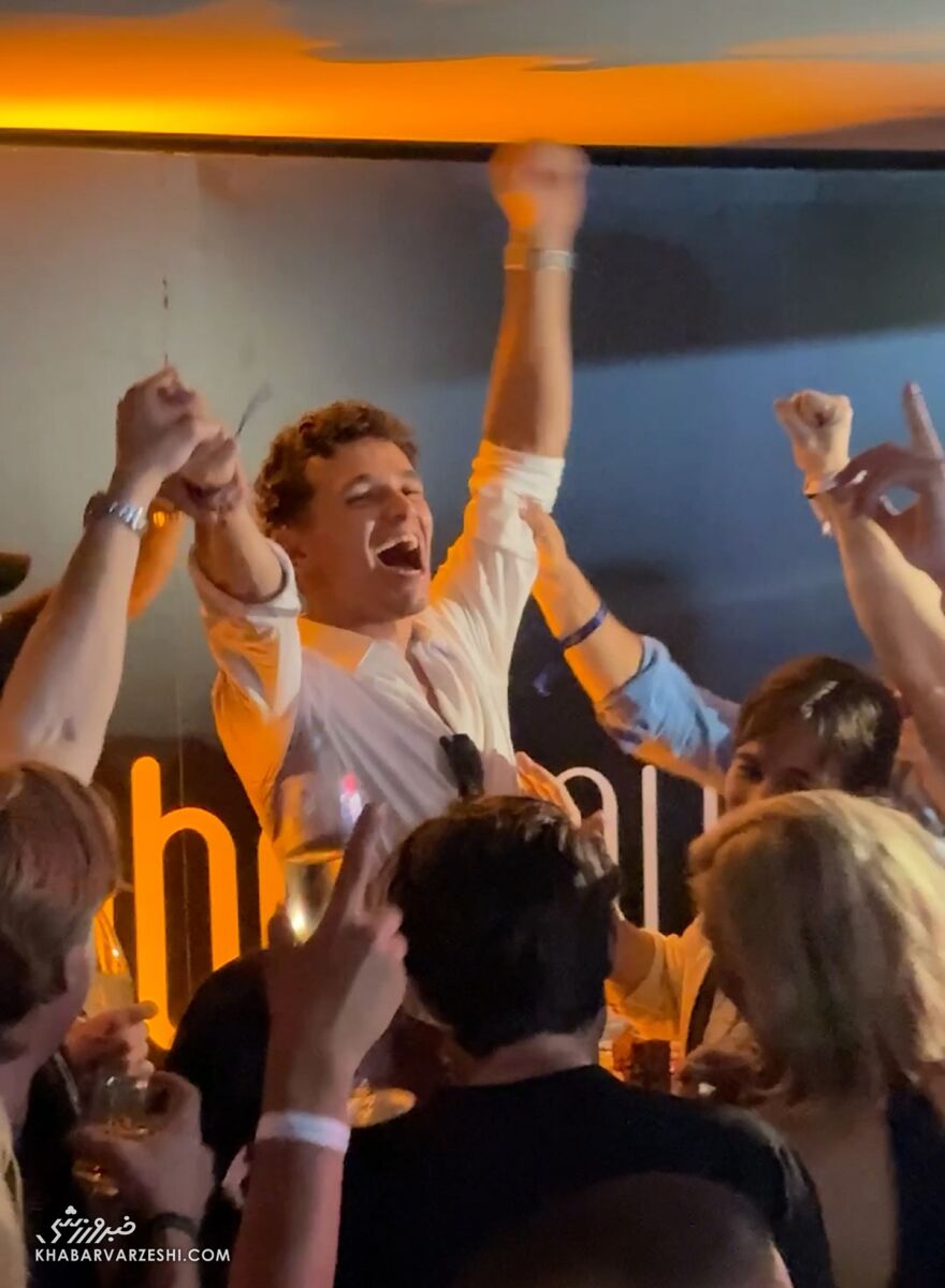 415429 شادی لاندو نوریس بعد از قهرمانی در فرمول یک