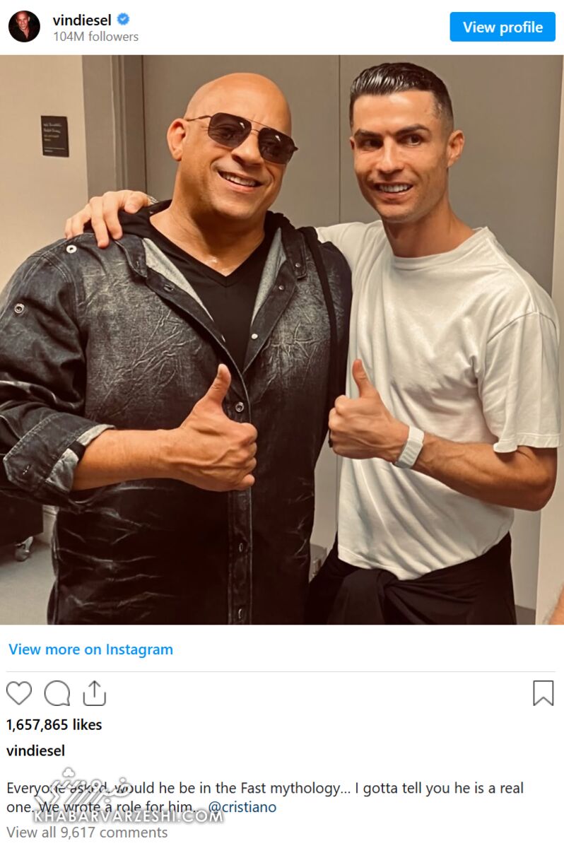 416092 کریستیانو رونالدو و وین دیزل