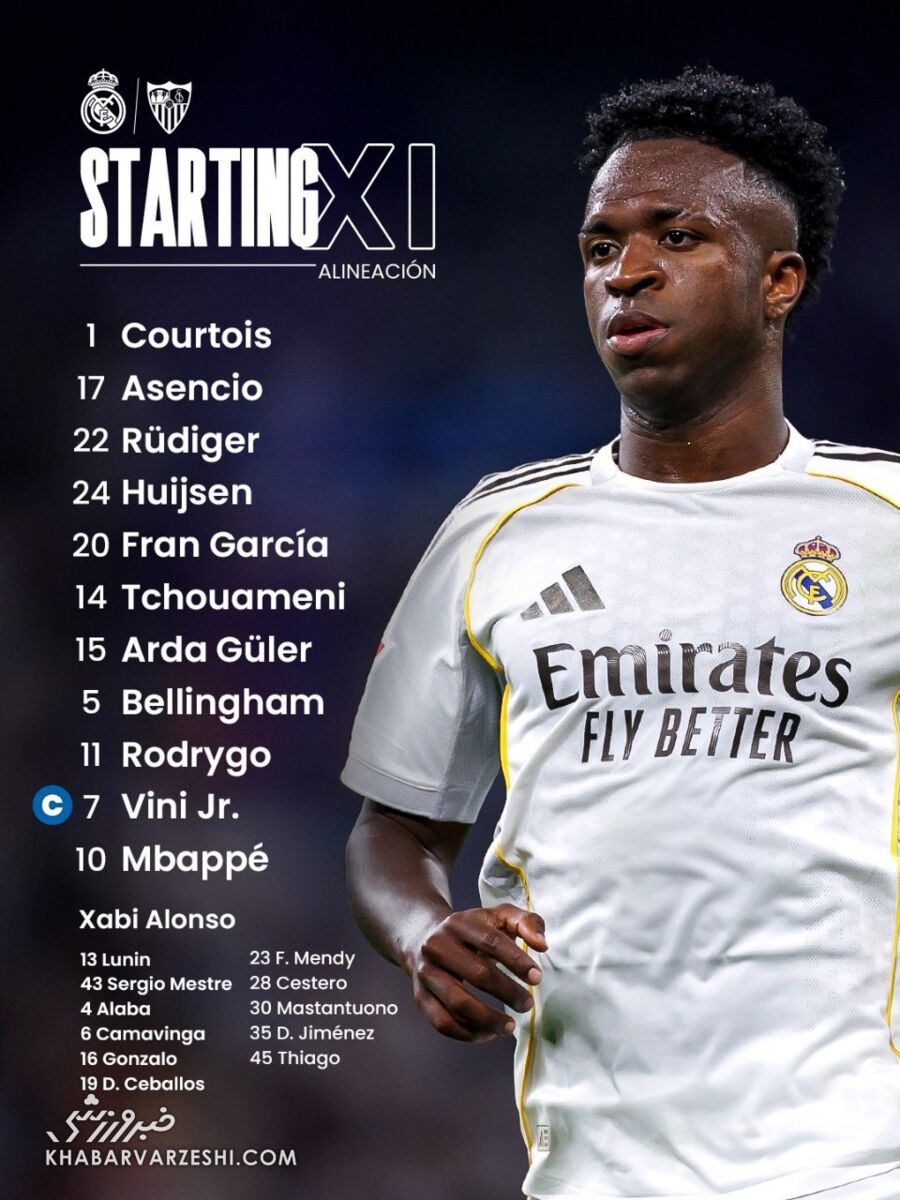 ترکیب رئال مادرید مقابل سویا/ خط آتش کهکشانی‌ها تکمیل شد +عکس