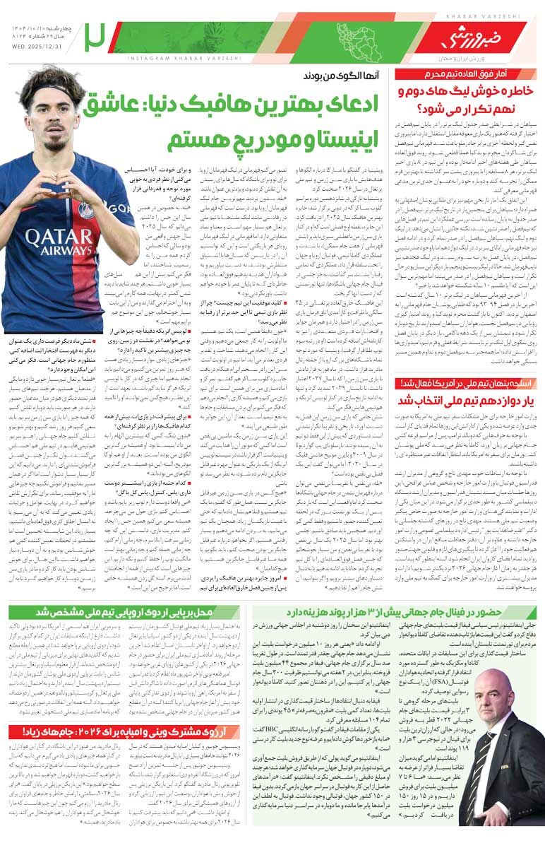 418465 استقلال و تراکتور در خدمت پرسپولیس و سپاهان/ روزنامه خبرورزشی را رایگان بخوانید