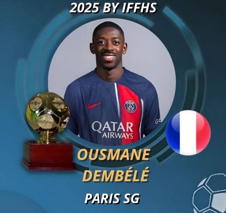 4554655 دمبله برترین بازیکن ۲۰۲۵ از نگاه فدراسیون تاریخ و آمار فوتبال