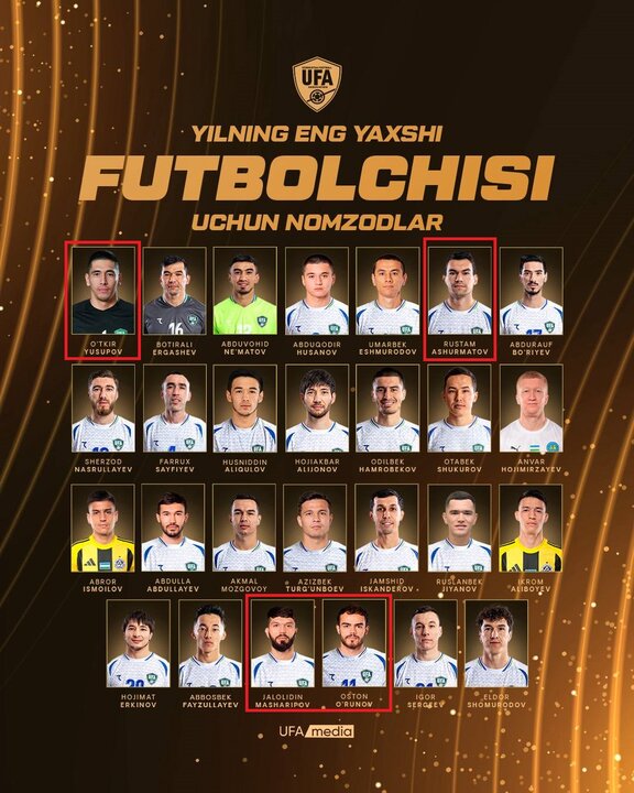 5812444-1 ۴ ازبکستانی فوتبال ایران نامزد بهترین بازیکن سال ۲۰۲۵