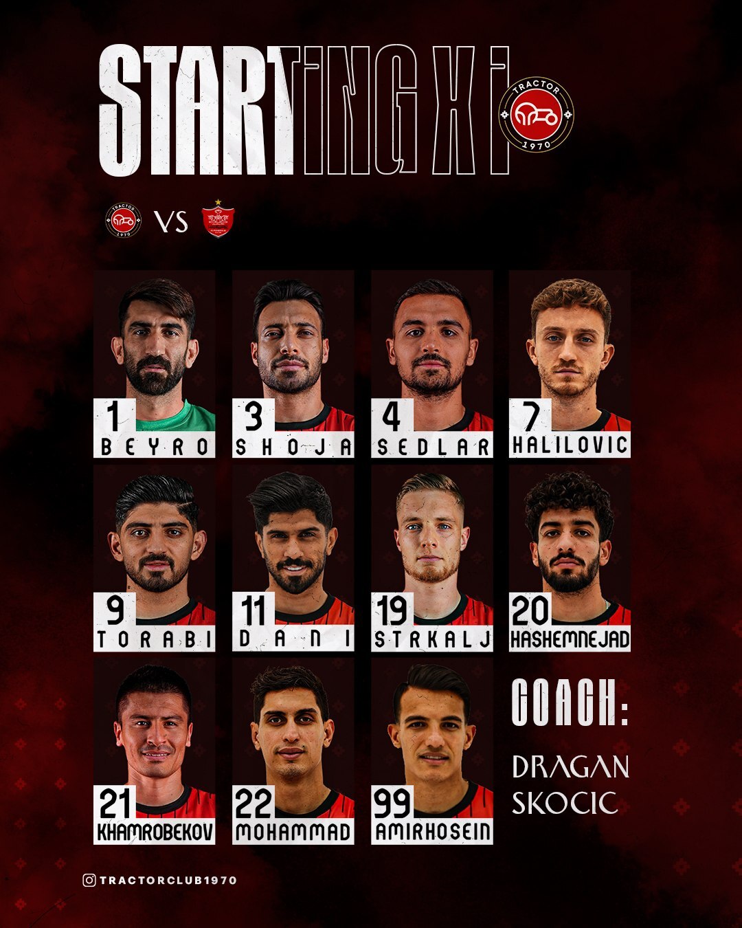 اعلام ترکیب پرسپولیس برای مصاف با تراکتور