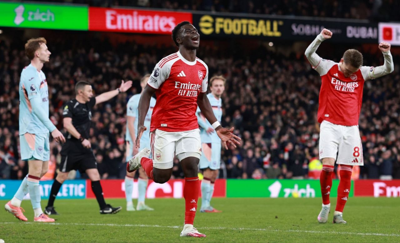 ars_bre_2_0_ خوشحالی بوکایو ساکا پس از گلزنی مقابل برنتفورد