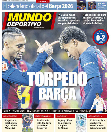 موندو دپورتیوو - 22 دسامبر 2025