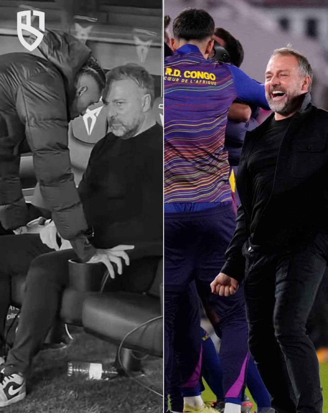 قبل و بعد هانسی فلیک پس از رسیدن به بارسلونای مورد نظر