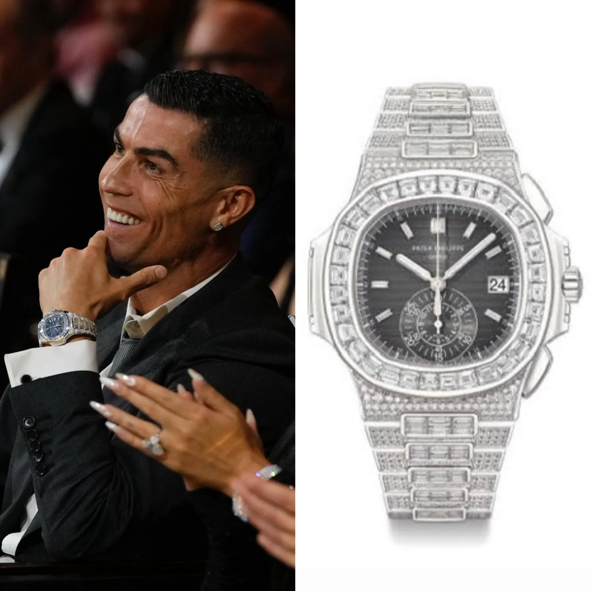 ساعت ۷۷۰ هزار دلاری رونالدو: ستاره‌ای که همه نگاه‌ها را دزدید (عکس)