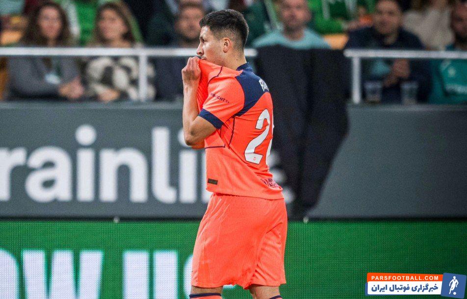 خوشحالی گل رونی بردغجی به سبک کاراکتر انیمه ناروتو در دیدار بارسلونا برابر بتیس