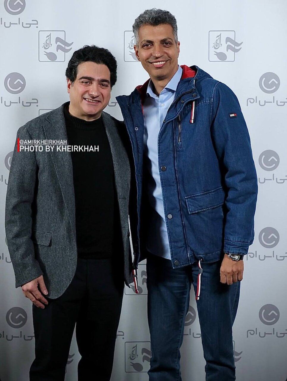 عکس از عادل فردوسی پور و همایون شجریان