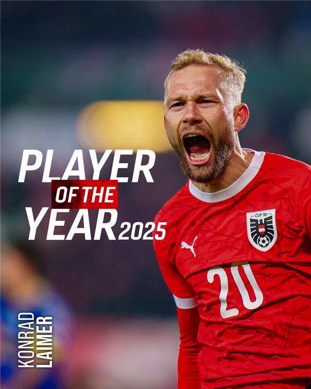 کنراد لایمر - بهترین بازیکن سال ۲۰۲۵ فوتبال اتریش