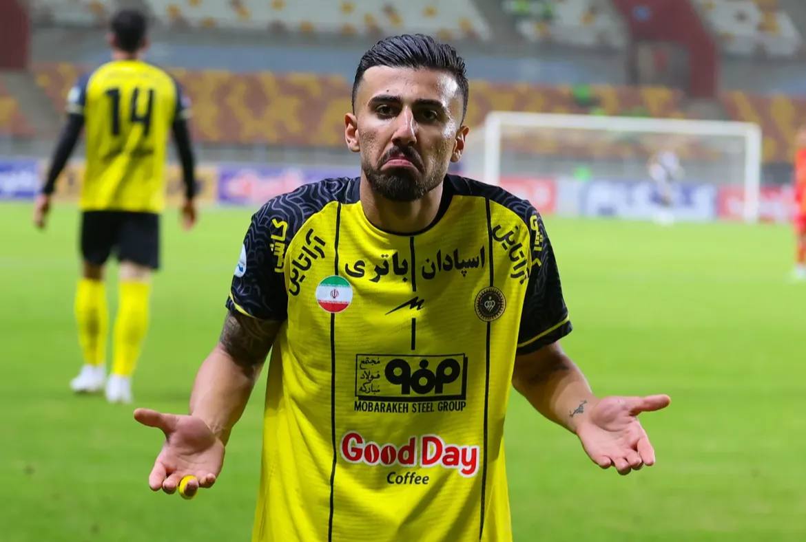 mohammad_askari_sepahan_foolad_goal عکس از محمد عسکری مهاجم سپاهان پس از گل به فولاد