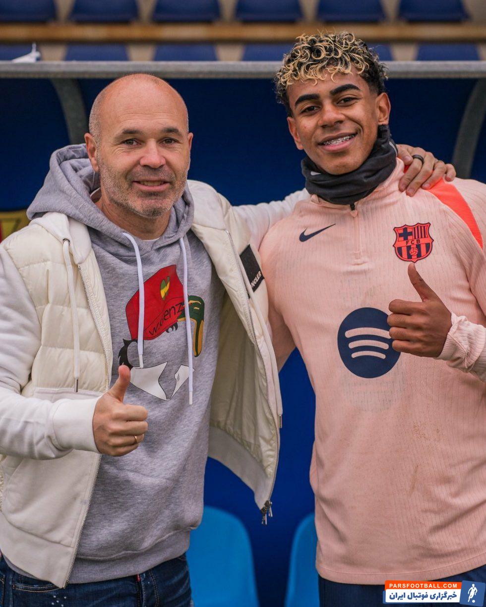 حضور آندرس اینیستا در تمرینات باشگاه بارسلونا