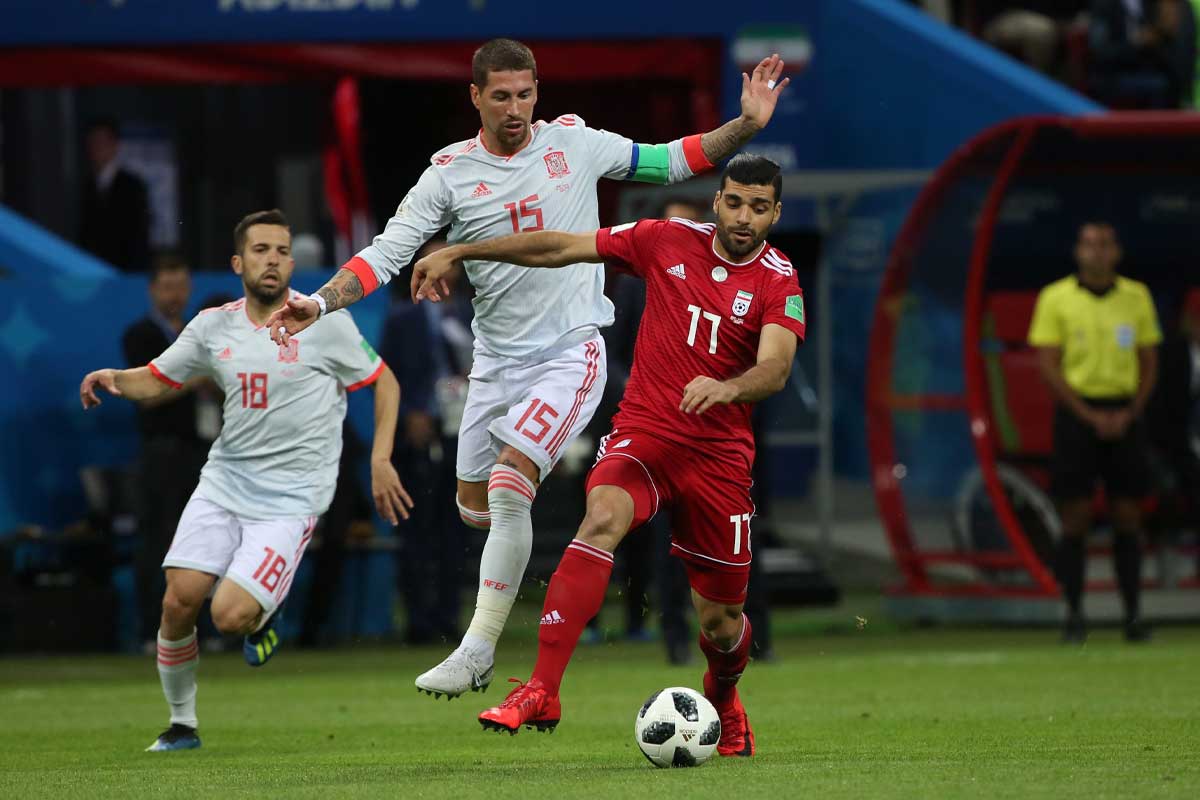 مهدی طارمی و سرخیو راموس در جام جهانی 2018