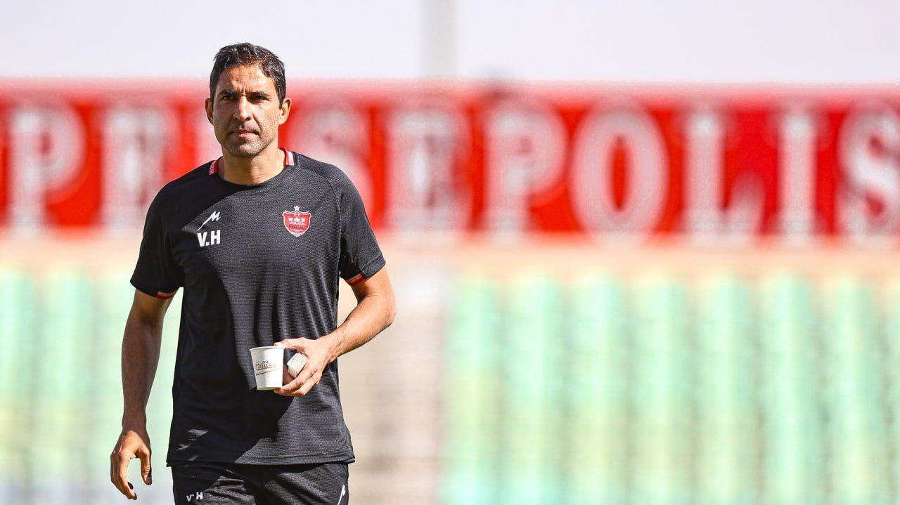 وحید هاشمیان در تمرین پرسپولیس