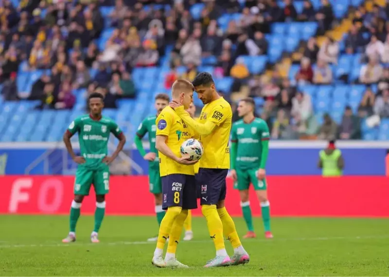 ژست پیروزی محمد محبی در دیدار روستوف برابر روبین کازان