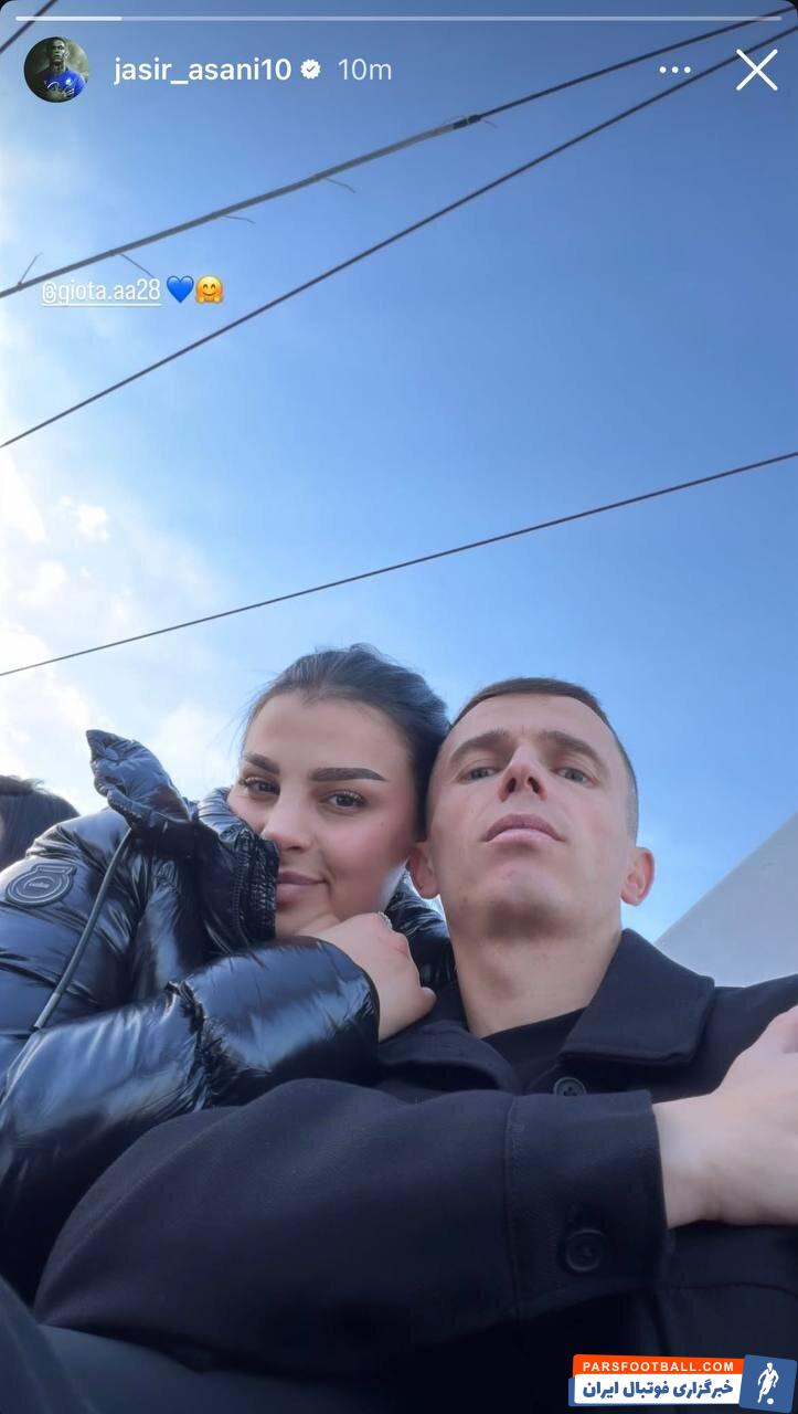 سلفی یاسر آسانی ستاره آلبانیایی استقلال در تعطیلات به همراه همسرش