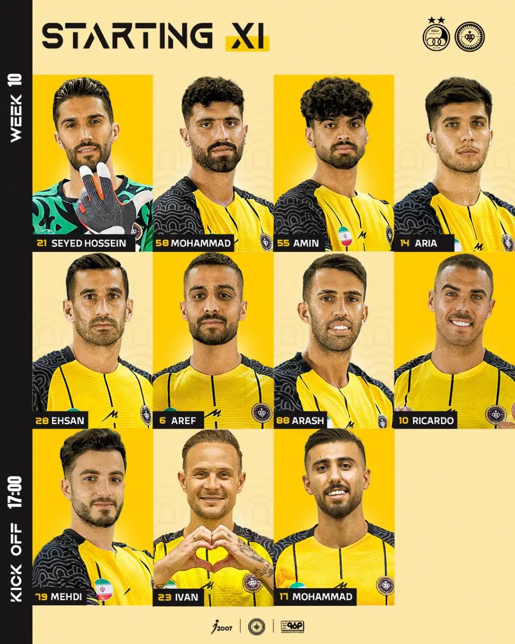 اعلام ترکیب سپاهان برای دیدار برابر استقلال