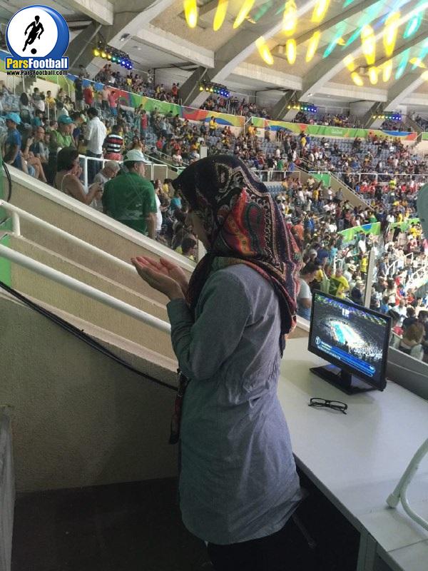 حرکت زیبا  ستودنی خبرنگار زن ایرانی در المپیک ریو + عکس