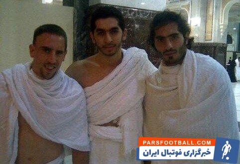 فرانک ریبری در لباس احرام/عکس