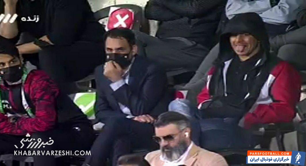 تصاویر و رفتار های عجیب حامد لک در شب تلخ پرسپولیس