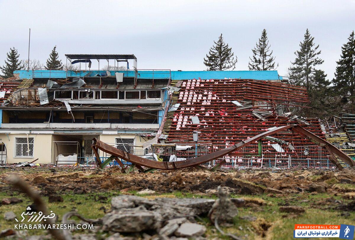 بمباران شدن ورزشگاه خاطرهانگیز ستاره لیگ برتری در جنگ/ تصاویر وحشتناک نابودی ورزشگاه را ببینید