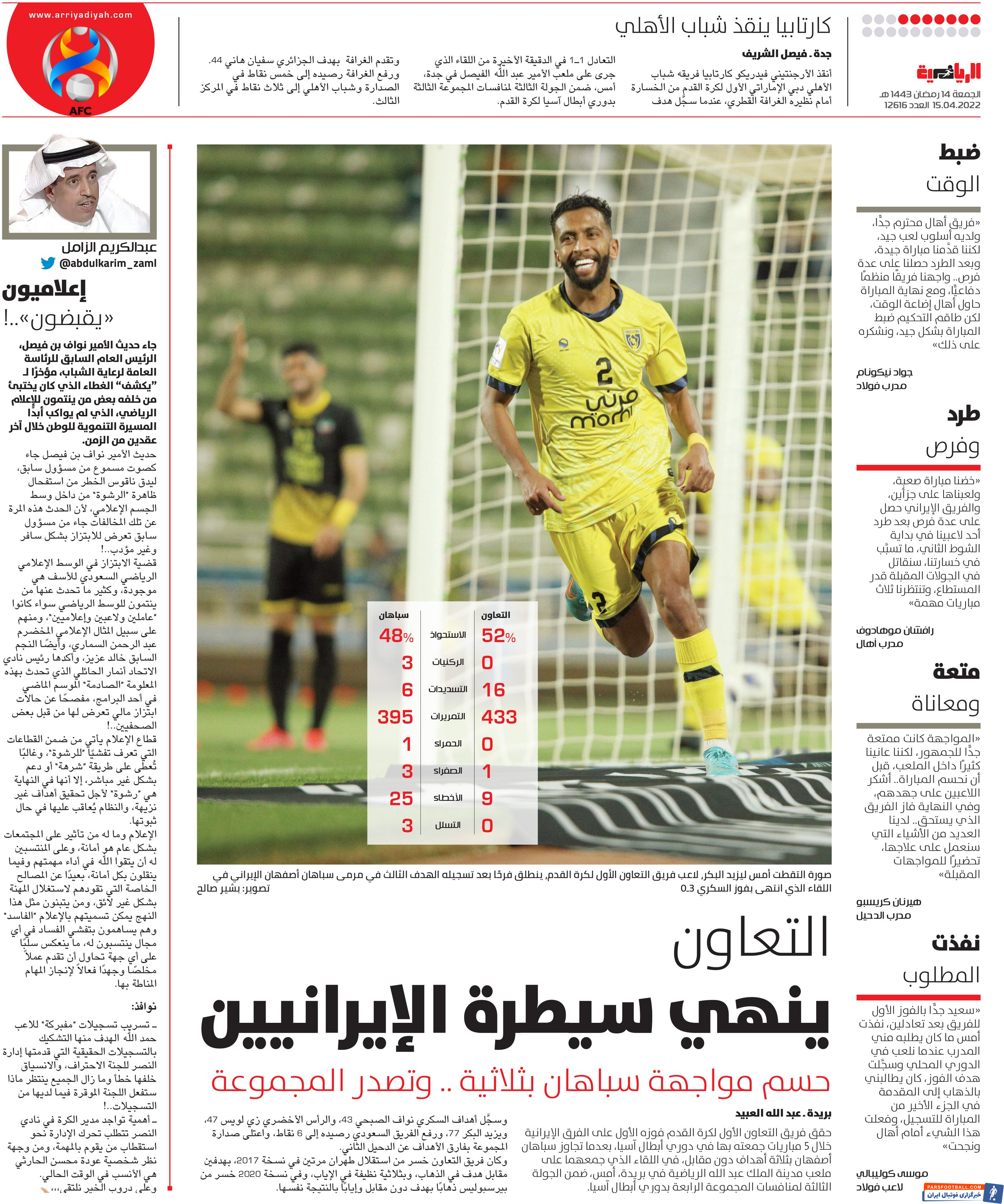 سپاهان ؛ پایان طلسم تیم التعاون مقابل ایرانی ها