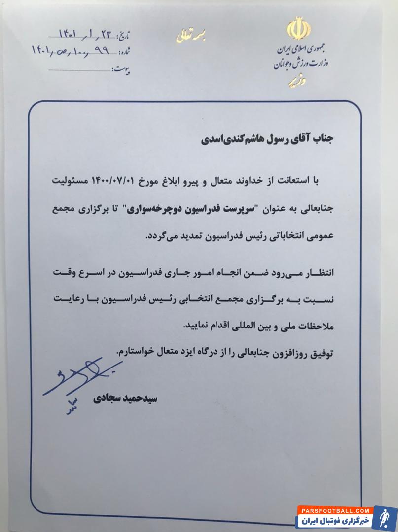 دوچرخه‌سواری , فدراسیون دوچرخه‌سواری ایران , 