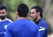 حضور مهدی فنونی زاده و فرد ملکیان دو بازیکن پیشین استقلال در تمرین عصر امروز آبی پوشان
