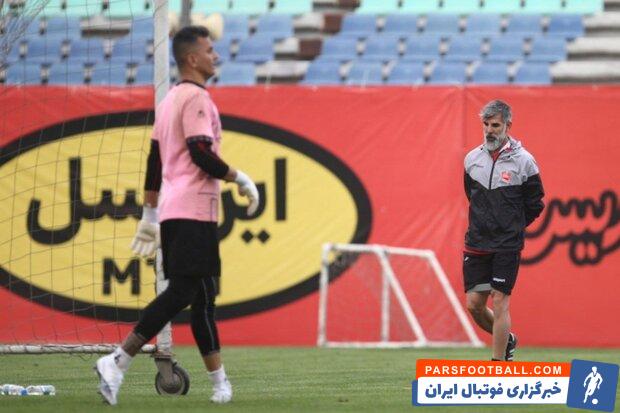 دقت تاکتیکی گل محمدی پس از تمرین بدنسازی پرسپولیس