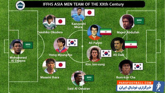علی دایی و علی پروین در تیم فوتبال منتخب قرن آسیا از نگاه AFC
