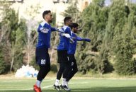 شیرجه های تماشایی سید حسین حسینی در تمرین استقلال