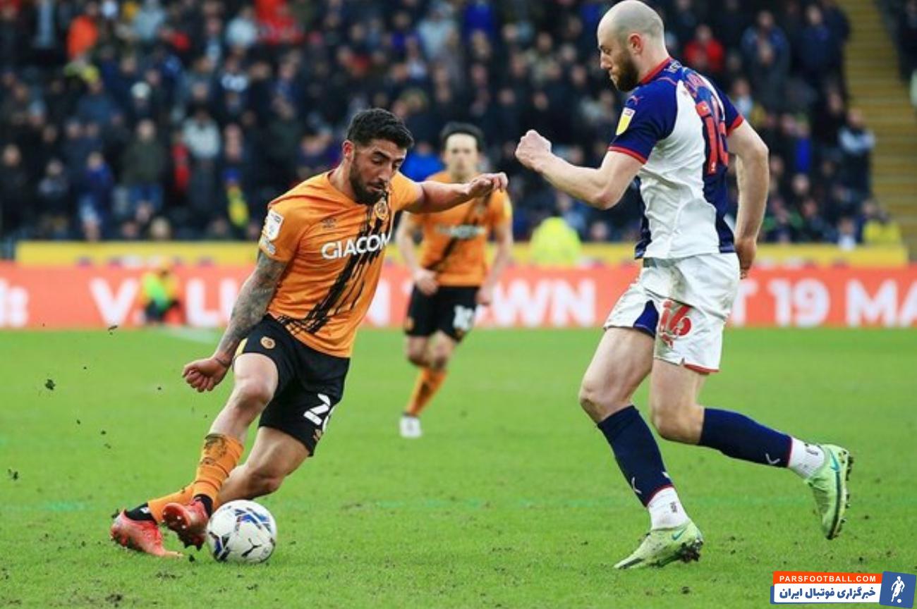 چمپیونشیپ انگلیس ؛ شکست سنگین و 5 بر 0 هال سیتی مقابل بریستول سیتی در حضور 74 دقیقه اللهیار صیادمنش