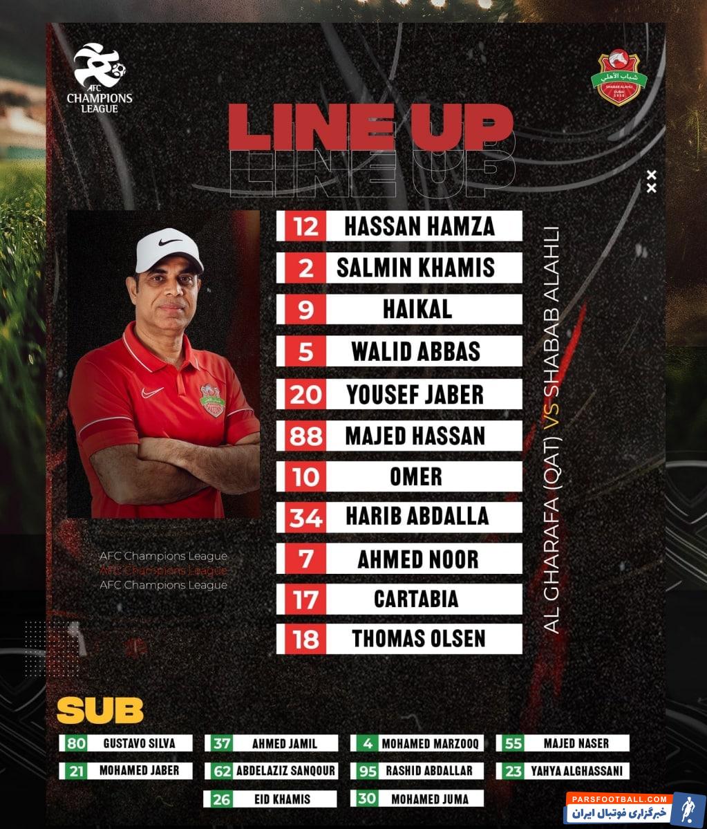 شباب الاهلی - الغرافه ؛ احمد نوراللهی در زمین، مهدی قایدی روی سکو