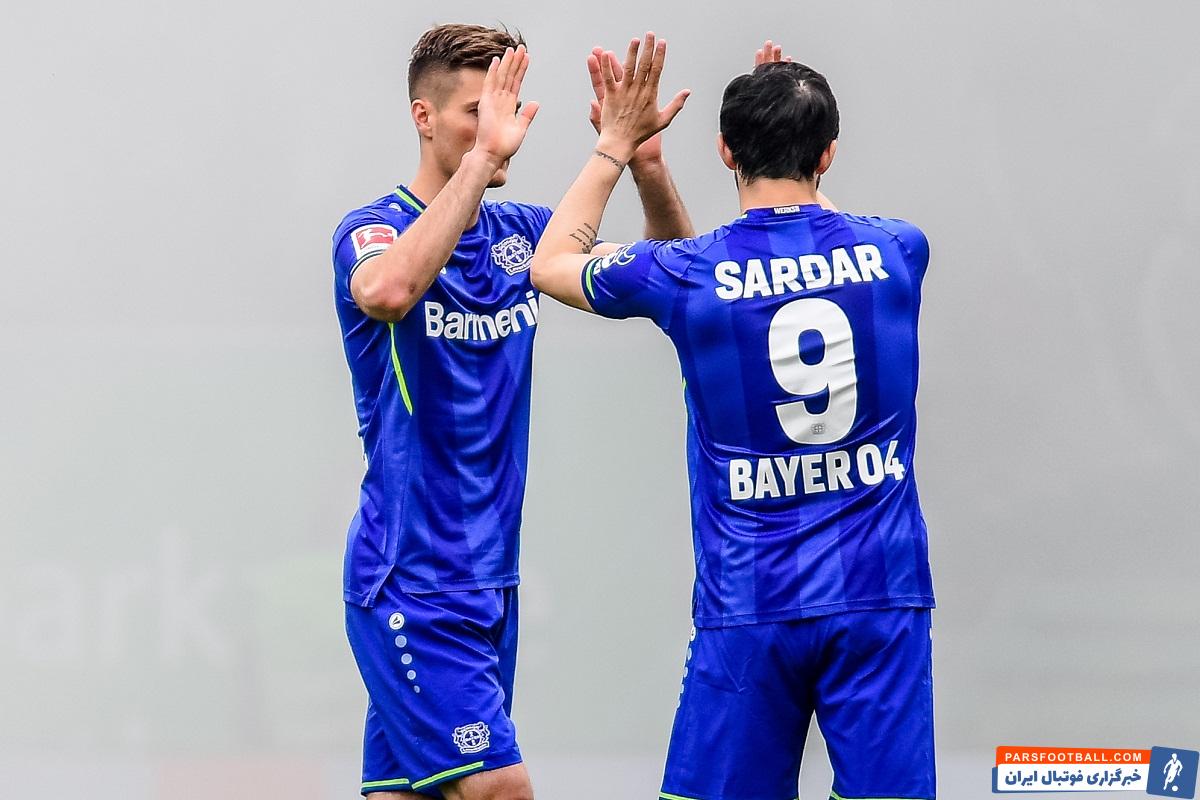 سردار آزمون بهترین بازیکن بازی بایرلورکوزن و گروترفورث در هفته 31 بوندسلیگا