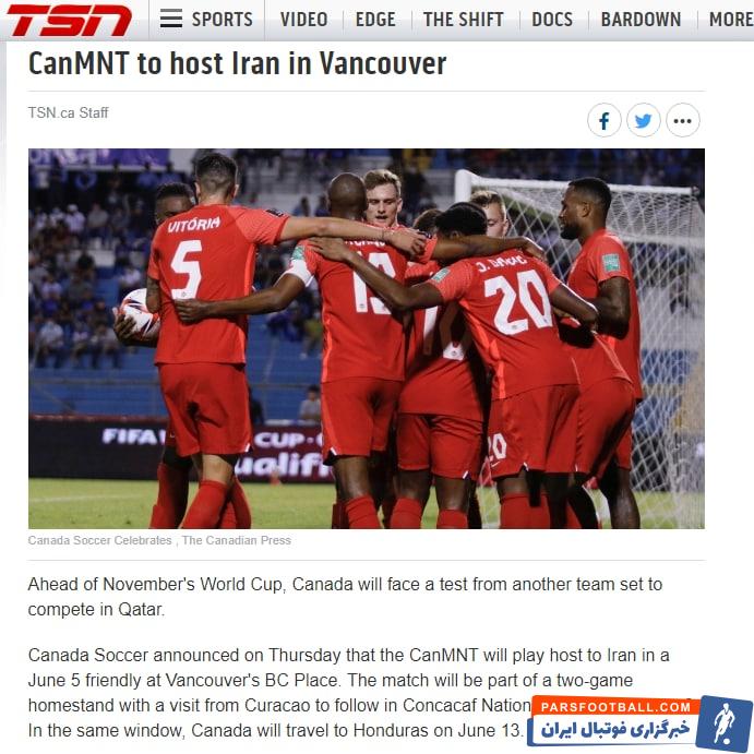 بازتاب دیدار دوستانه تیم ملی برابر کانادا در سایت های CBS و MLS