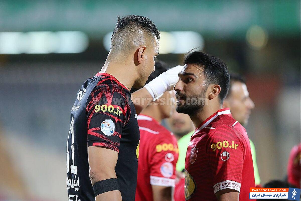 دیده نشده از درگیری حامد لک و سیامک نعمتی در بازی پرسپولیس و شهر خودرو ؛ پایان غائله با حرکت دست رامین رضاییان !