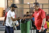 حضور شجاع خلیل زاده در تمرین تیم ملی