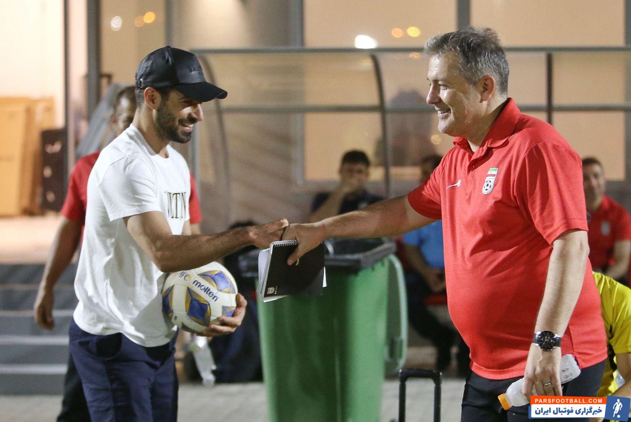 حضور شجاع خلیل زاده در تمرین تیم ملی