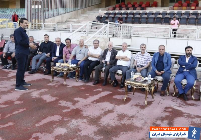 حضور پیشکسوتان پرسپولیس در نخستین تمرین پیش فصل ؛ علی پروین، فرشاد پیوس، مایلی کهن، خوردبین و پنجعلی