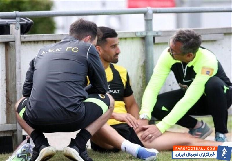ادامه غیبت احسان حاج صفی کاپیتان تیم ملی در تمرینات آ اِک به دلیل مصدومیت