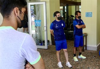 حضور خسرو حیدری در تمرین صبح استقلال