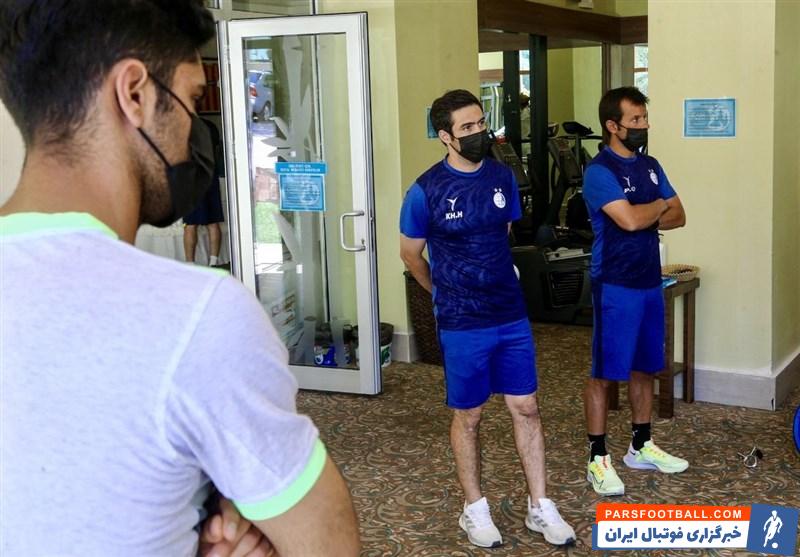 حضور خسرو حیدری در تمرین صبح استقلال