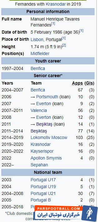 مانوئل فرناندز در سپاهان