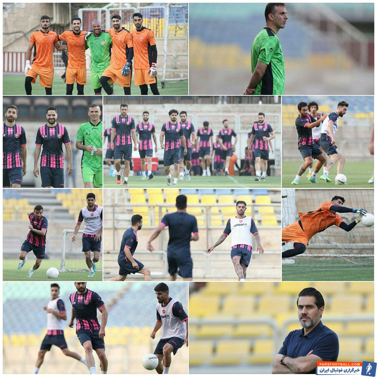 تمرین ۷۵ دقیقهای پرسپولیس با لباسهای جدید ؛ ادامه تمرینات اختصاصی وحید امیری