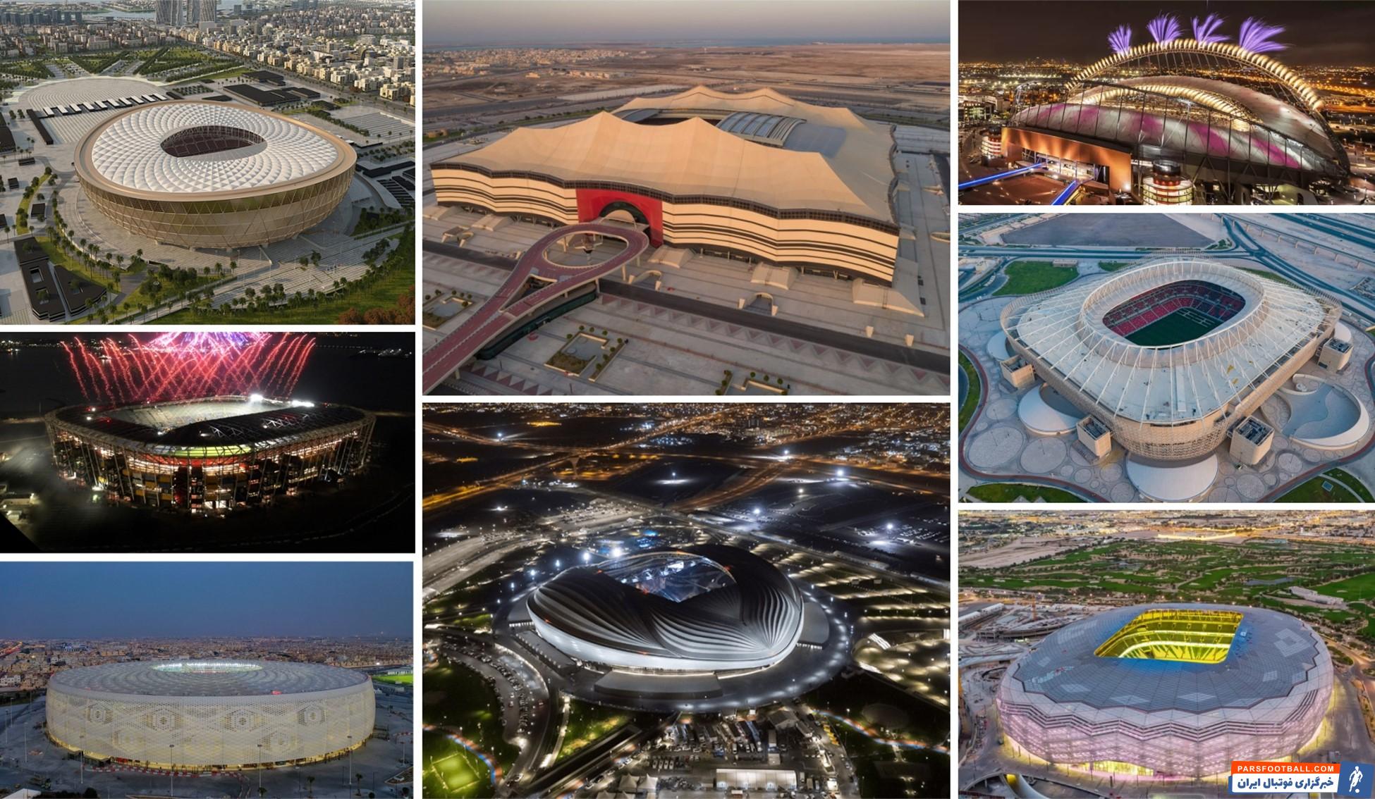 تصویری از همه استادیوم های قطر برای جام جهانی